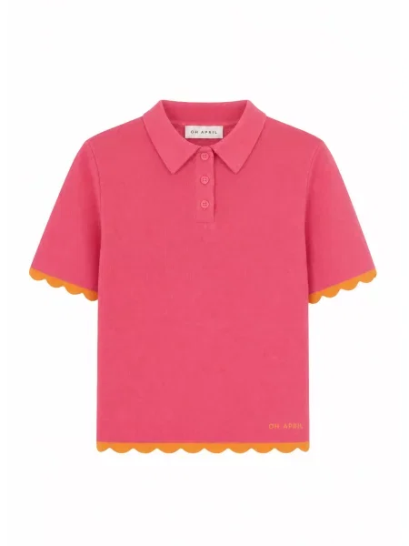 OH APRIL Tricou Dalia portocaliu roz