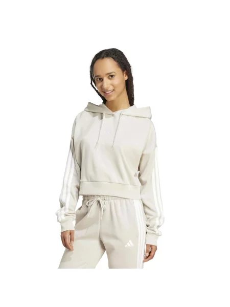 Bluza Adidas Sport W 3S Ft Cro Hd szara
