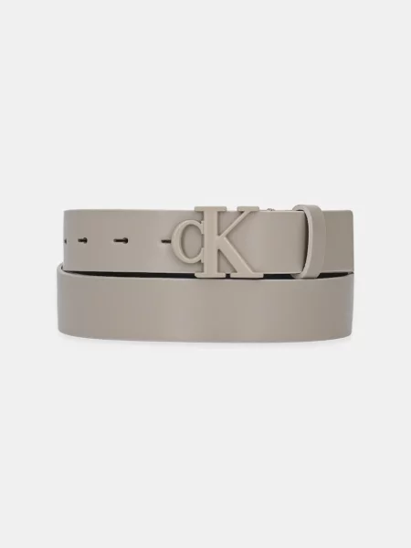 Calvin Klein Jeans Kožený pásek béžový