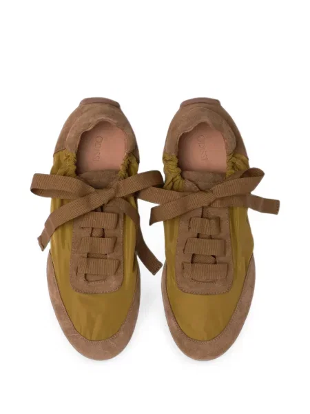 Sneakerși Odissì din dantelă galben
