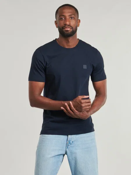Boss Póló Tales Relaxed Fit sötétkék