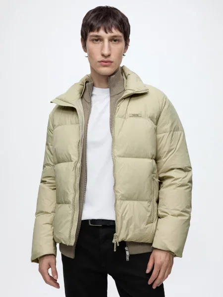 Calvin Klein Prechodná bunda pastelovo zelená