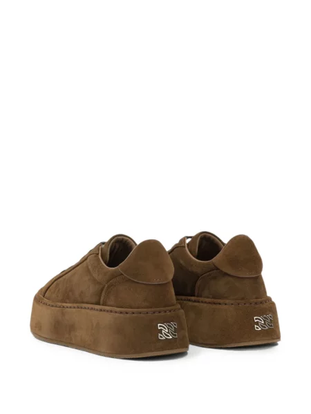 Sneakerși Casadei din piele de căprioară cu platformă maro