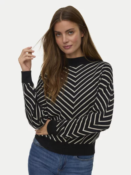 Vero Moda Πουλόβερ Capricorn μαύρο