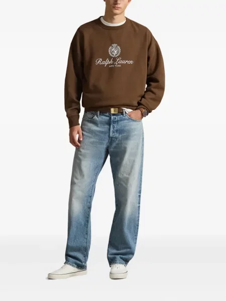 Ριγέ δερμάτινος κάλτσες Polo Ralph Lauren με κορδόνι μαύρο