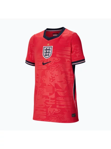 Футболка футбольна Nike England Stadium Away speed red/obsidian/white/obsidian біла