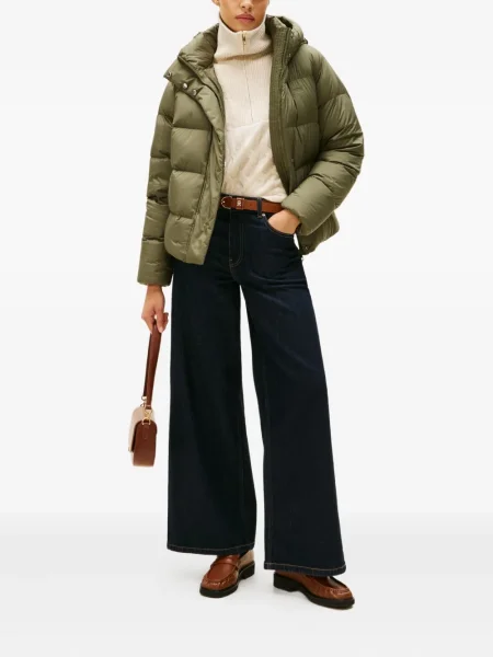 Geacă Tommy Hilfiger cu glugă verde