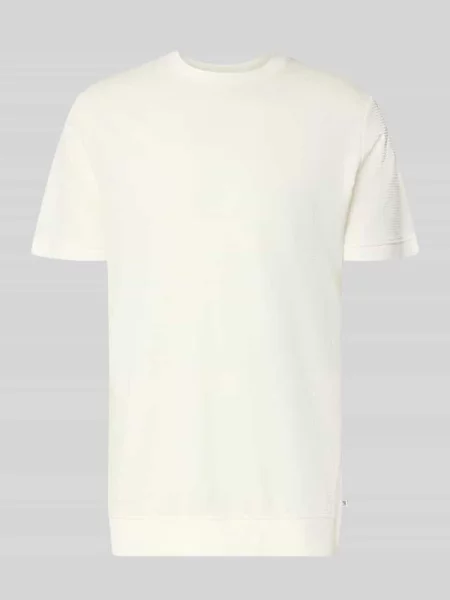 T-shirt o kroju regular fit z Mieszanka bawełny S.oliver Red Label biała
