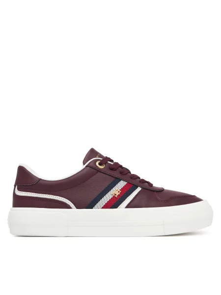 Сникърси Tommy Hilfiger Th Platform Vulc Leather кафяв