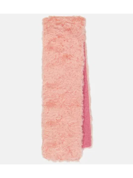 Fular Miu Miu de lână roz