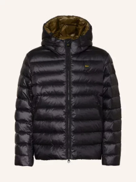 Blauer Kurtka Puchowa schwarz czarna