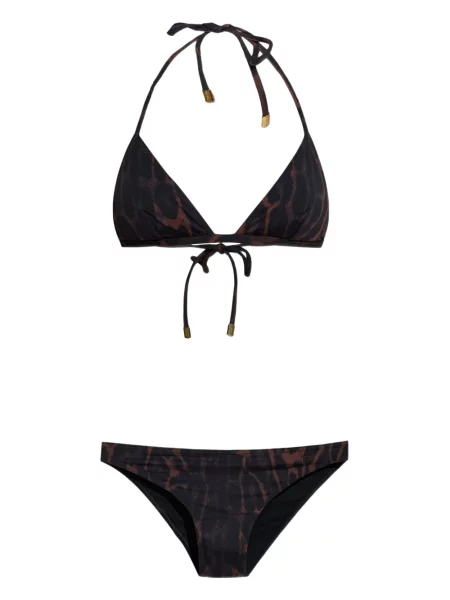 Bikini Tom Ford z nadrukiem w panterkę brązowy