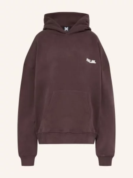 Karo Kauer Bluza Z Kapturem Oversize braun biała