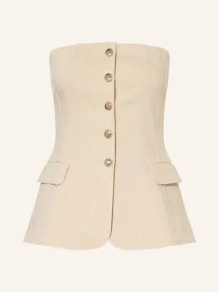 Top Maje z odkrytymi ramionami beżowy