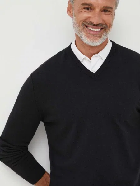 Volnen pulover United Colors of Benetton črna