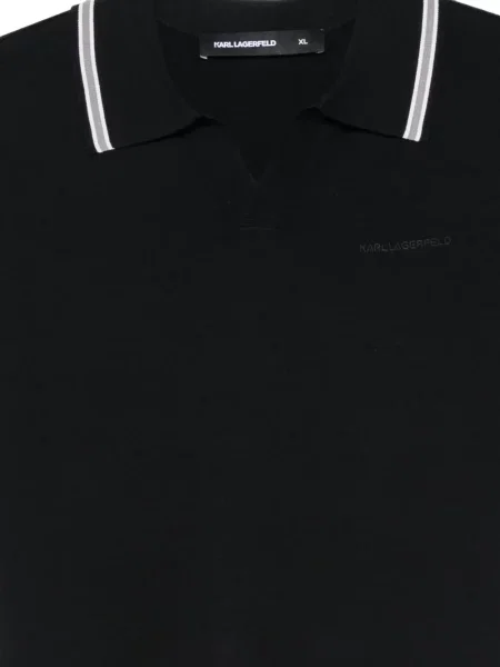 С яка къс поло тениска Karl Lagerfeld синьо