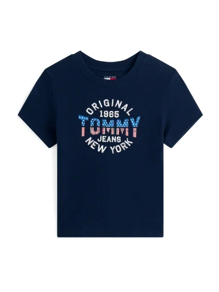 Tommy Jeans Tricou Bleumarin alb