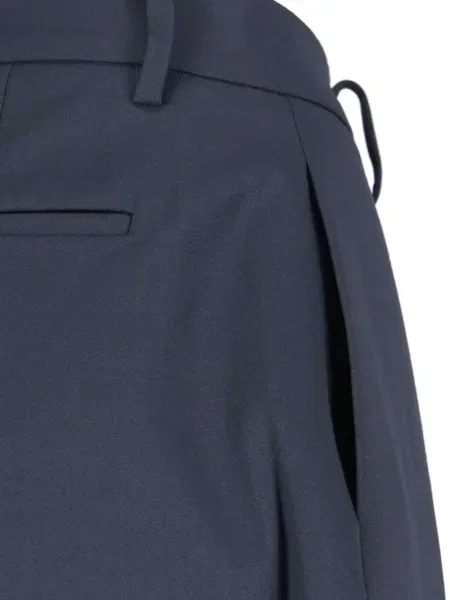 Pantaloni Lvir plisate albastru