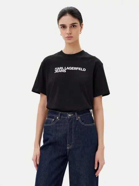 Tričko Karl Lagerfeld Jeans černé