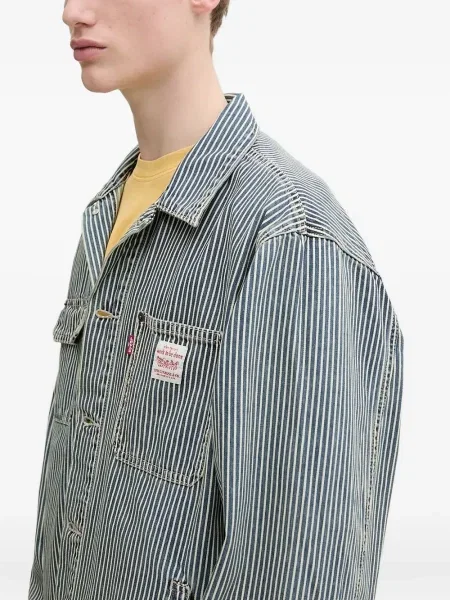 Pantaloni Levi's® de catifea cord cu dungi cu buzunar frontal albastru