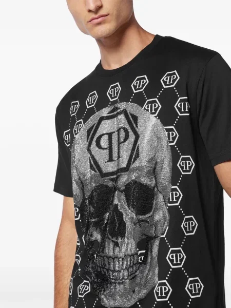 Кристал тениска Philipp Plein черно