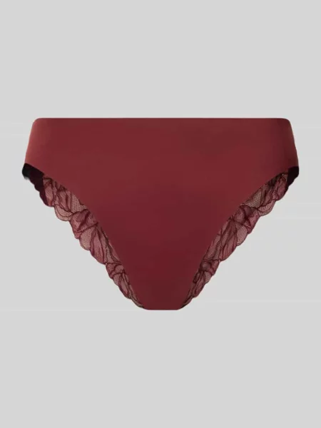 Majtki bikini o kroju slim fit z kwiatowym obszyciem z koronki Calvin Klein Underwear