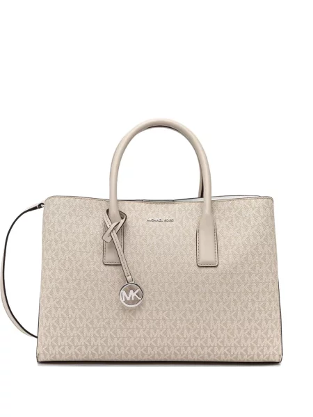 Top Michael Michael Kors din piele cu bretele cu șireturi roz
