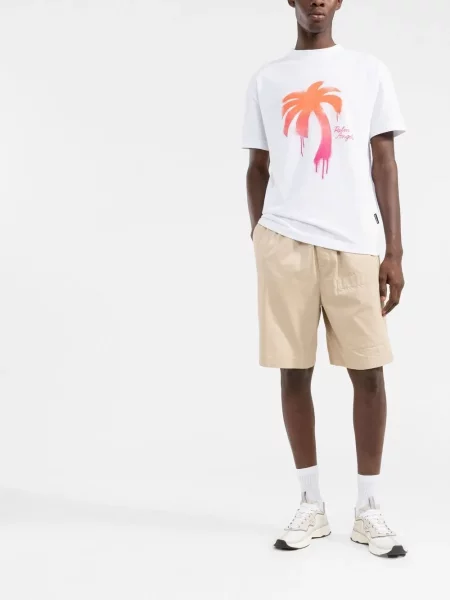 Raštuotas marškinėliai Palm Angels balta