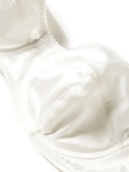 Sutien balconette Dolce & Gabbana din satin alb