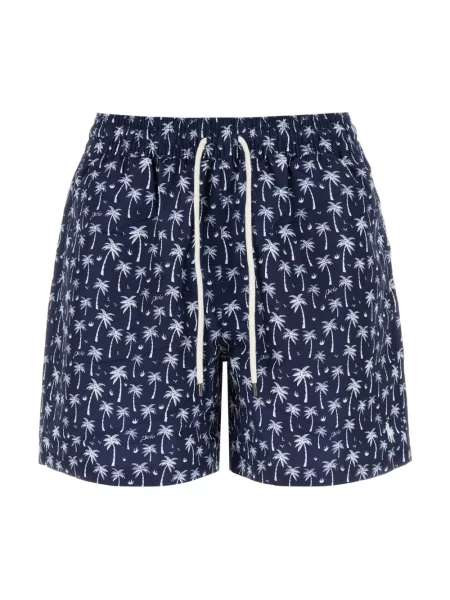 Kąpielówki Polo Ralph Lauren z nadrukiem niebieskie