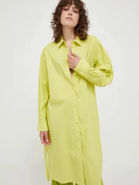 Šaty Samsoe Samsoe zelená mini oversize