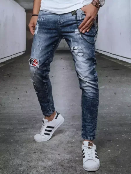 Spodnie jeansowe Dstreet niebieskie