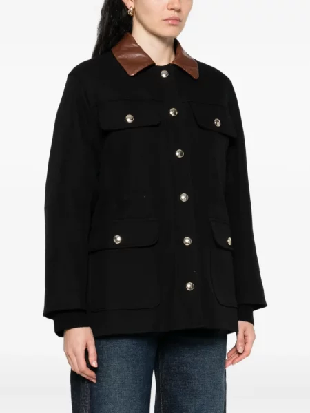 Geanta de piele Maje negru