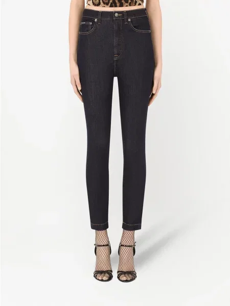 Zkrácené skinny skinny džíny Dolce & Gabbana modré
