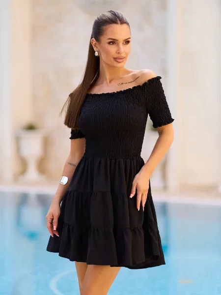 Лляна Сукня міні ISSA Plus чорний