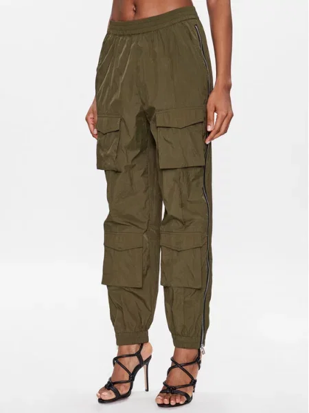 Gestuz Pantaloni din Afina verde