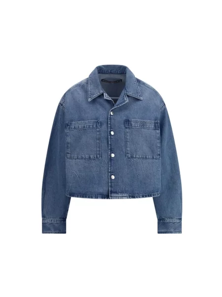 Koszula Alexander Wang z długim rękawem niebieska