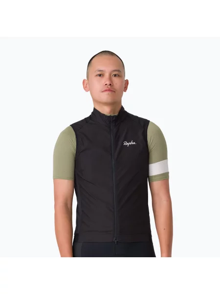 Мъжка велосипедна жилетка Rapha Core Gilet black/white бяло