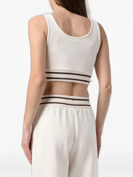 Ριγέ τοπ Emporio Armani με αυτόγραφο λευκό