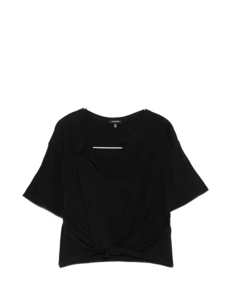 Koszulka R13 z dekoltem w serek czarna