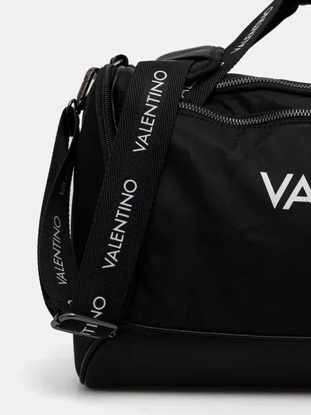 Torba weekendowa z nadrukiem z logo Valentino Bags czarna