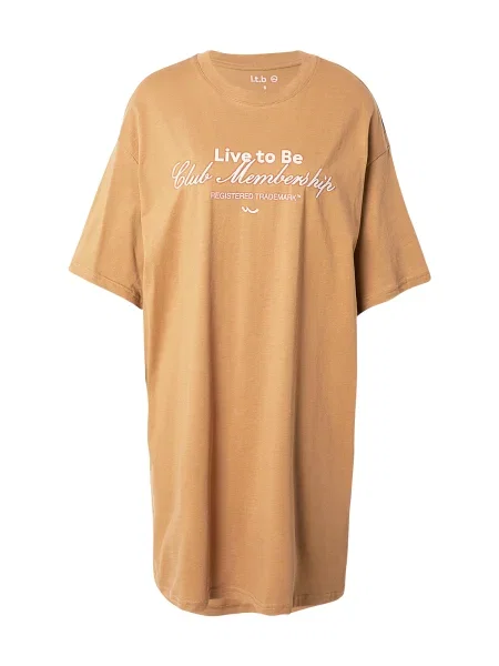 LTB Rochie YENAFE maro cămilă alb