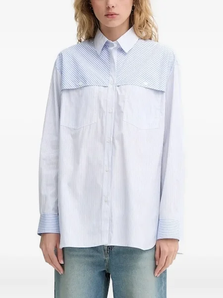 Cămașă Ps Paul Smith cu dungi albastru