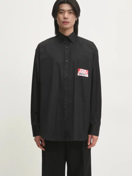 VETEMENTS camasa din For Rent Classic barbati cu guler clasic relaxed negru