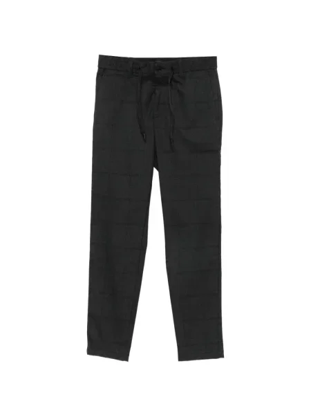 Pantaloni Boss în carouri cu cordon gri