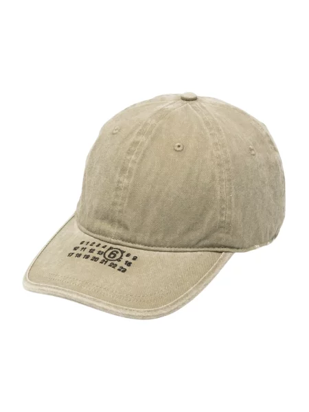 Czapka Mm6 Maison Margiela z logo beżowa
