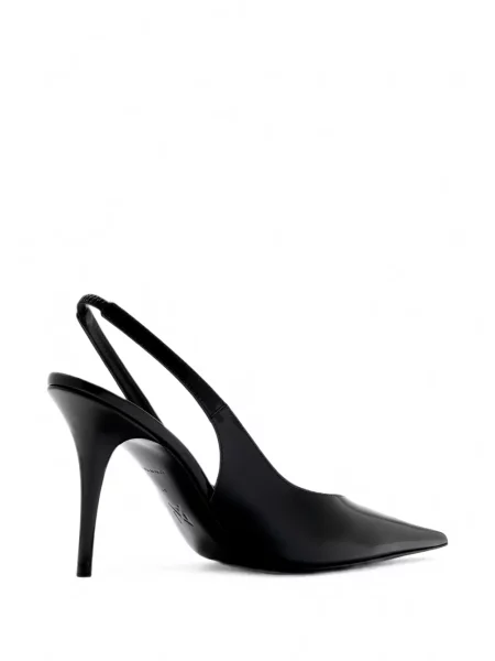 Pantofi cu toc Amina Muaddi din piele de lac negru