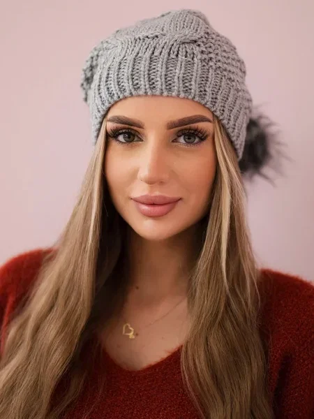 Șapcă Marka Niezdefiniowana din fleece gri