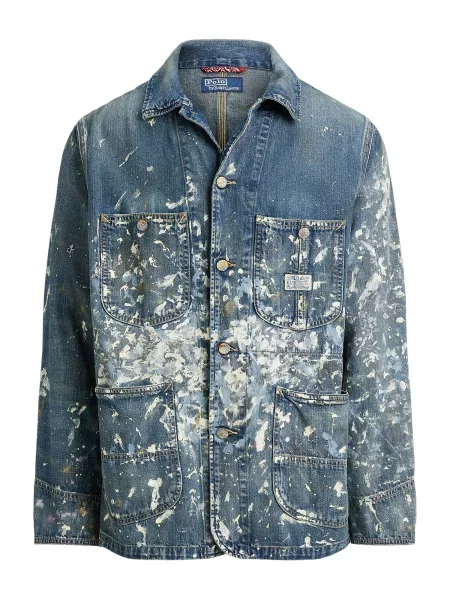 Polo Ralph Lauren Prehodna jakna golobje modra / moder denim bela