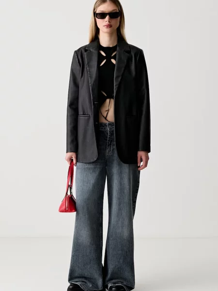 Karl Lagerfeld Jeans sveter dámsky s viskózou čierna